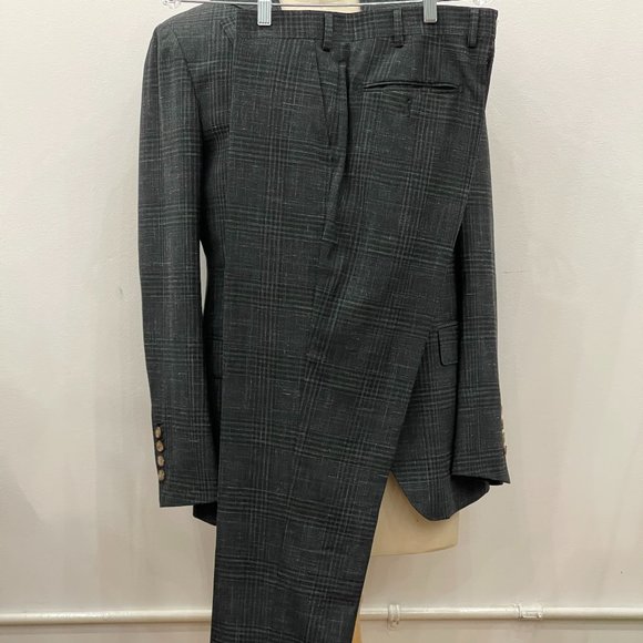 💙 HOST PICK 💙 SuitSupply Green Havana check suit Size 40R/34 - Picture 14 of 15